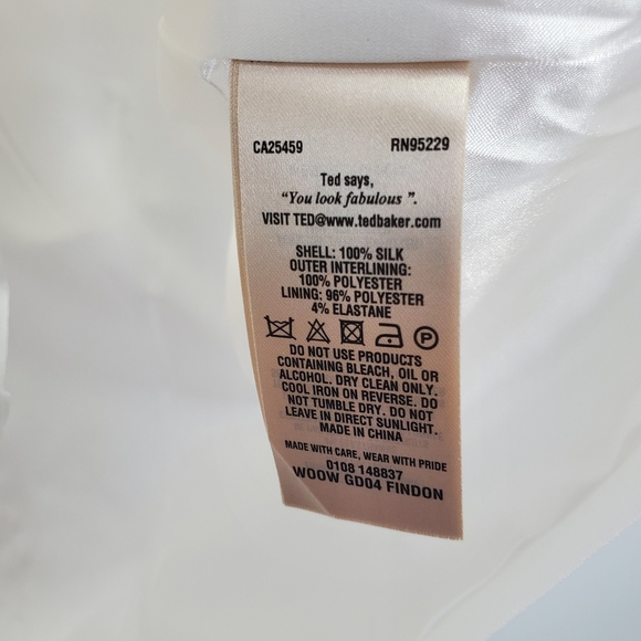 Ted Baker Findon Embellished Floral Silk Dress White Dainty NEW - Picture 7 of 8